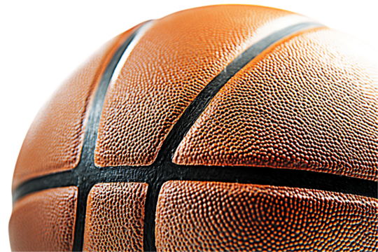Textured Orange Sphere: Close-up of a Segmented Ball with Black Channels and Dimpled Surface.