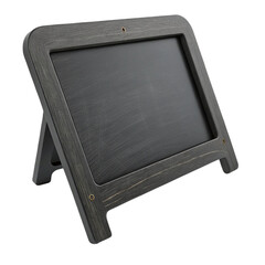 3d black board on transparent background, 3d black board icon