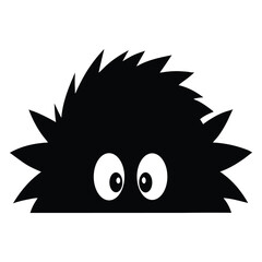 Eyeball Monster Silhouette Illustration