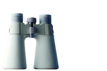Pale Green Binoculars, Central Focusing Knob, Isolated on White