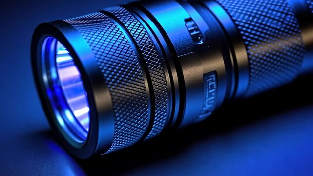 Powerful Tactical Flashlight Close-up