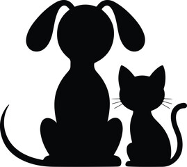 Dog Head Silhouette Vector | Pet Face Clipart Set Minimal Dog Face Outline | Puppy Head Icon Collection