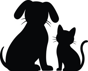 Dog Head Silhouette Vector | Pet Face Clipart Set Minimal Dog Face Outline | Puppy Head Icon Collection