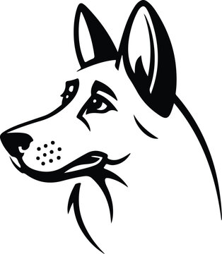 recommend clip art: Dog Head Silhouette Vector | Pet Face Clipart Set Minimal Dog Face Outline | Puppy Head Icon Collection