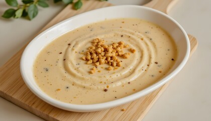 Creamy Sustainable Alternative to Traditional Plastic Food Presentation