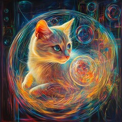 Cat in a cosmic bubble