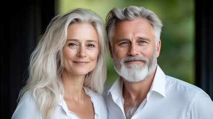 Smiling mature couple, looking directly at camera