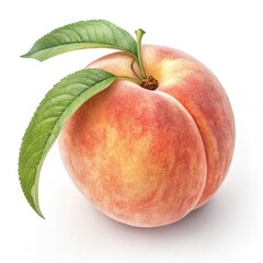 peach with leaf