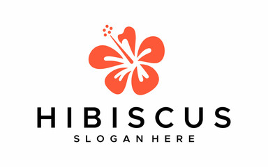 hibiscus logo floral natural flower plant