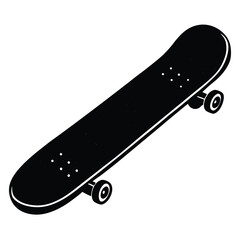 skateboard on white background