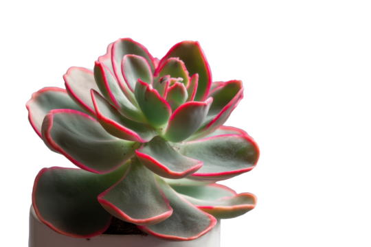 Echeveria Elegans: A Rosette of Tranquility, Edged in Crimson, on a Canvas of Pure Darkness