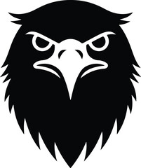 Eagle Head Silhouette Vector | Bald Eagle Face Clipart Eagle Head Outline Icon | Bird of Prey Vector Set