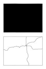 Colorado State Border With Interstate Highway Lines