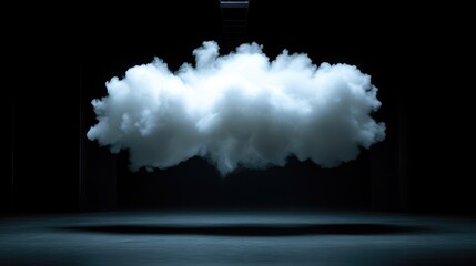 Floating cloud in dark space