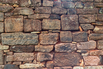 Ancient Stone Texture Wall of San Ignacio Mini