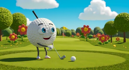 The Golfer in Focus: A Powerful Illustration Emphasizing Skill, Concentration, and the Love of the Game
