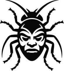 Fly Head Silhouette Vector | Insect Face Icon Set Fly Head Outline Clipart | Bug Silhouette Isolated