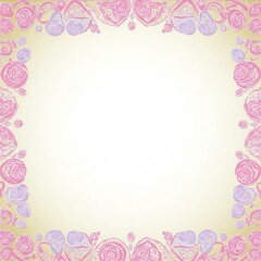 pink flower frame