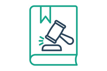 Rule icon. line icon style. law elements vector illustration