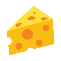 Cheese icon with flat style. Simple cheese vector