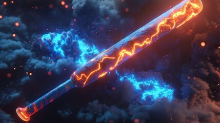 Fiery Baseball Bat, Smoke, Game Promo