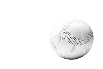 Monochrome Soccer Ball: Minimalist Sport, White Background, Clean Design.