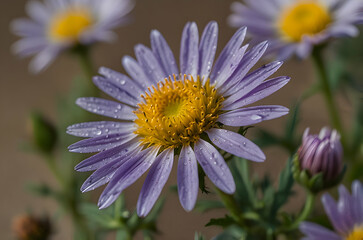 Lavender Alpine Aster Bloom