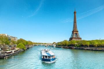 Naklejka premium View of Paris with Eiffel tower