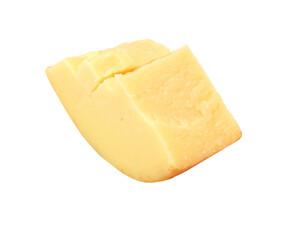 Piece of cheese isolated on a white background