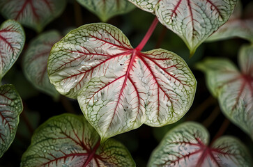 Elegant Caladium Leaf Focus