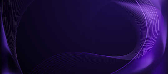 Modern abstract purple wave on dark violet background,tech banner, corporate business concept, hi-tech abstract background, business or presentation