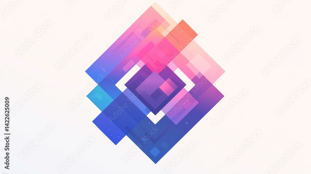 Poster abstract background with colorful cubes