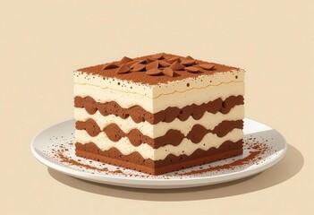 Delicious Creamy Chocolate Layered Dessert Slice