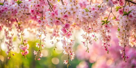 Fototapeta premium Elegant Pink & White Flower Canopy - Photography, Floral Decor, Home Decor, Interior Design, Botanical Art, Dreamy Floral