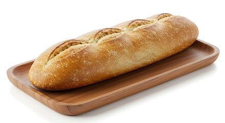 loaf of bread isolated on white background