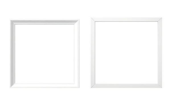 square white frames with a minimalist design