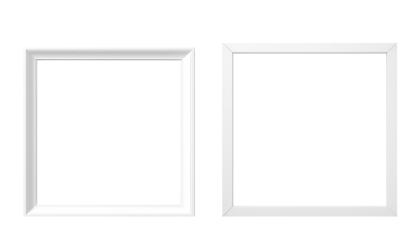 square white frames with a minimalist design