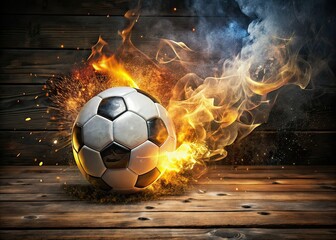 Fototapeta premium Exploding Soccer Ball Macro Photography