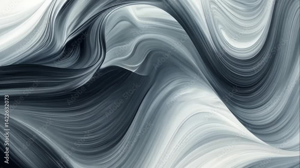 Poster abstract gray and white flowing lines background texture design