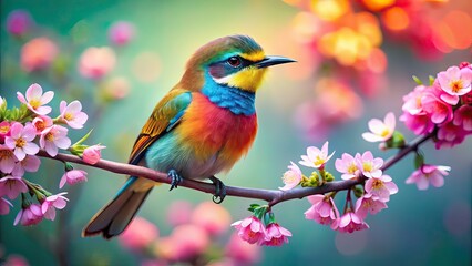Floral Bird Branch Fashion Photography