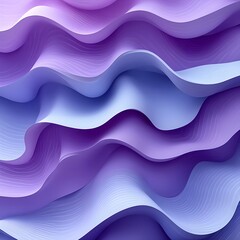 Abstract Geometric Waves in Soft Lavender Gradient







