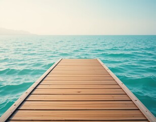 Obraz premium Tranquil Wooden Pier by the Water