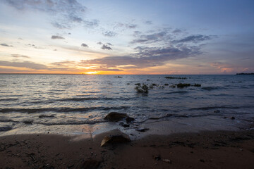 Scenic sunset view at Mindil Beach, Darwin, Australia.