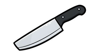 Chef's Knife Illustration: Kitchen Tool for Cooking