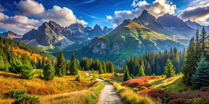 Hiking Trail Dolina Roztoki Tatry Mountains Zakopane Scenic View