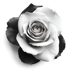 Black and white rose flower petals nature beauty contrast