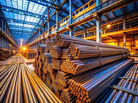 Industrial Warehouse TMT Bars - Documentary Photography