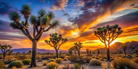 Joshua Tree Sunset, Rule of Thirds, California Landscape