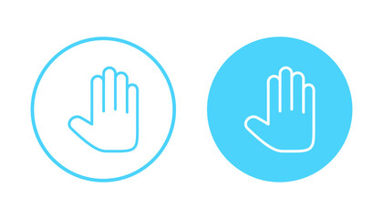 Obraz premium Hand icon vector. hand sign and symbol. palm