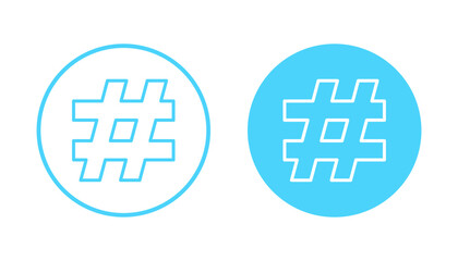 Hashtag icon vector. hashtag sign and symbol